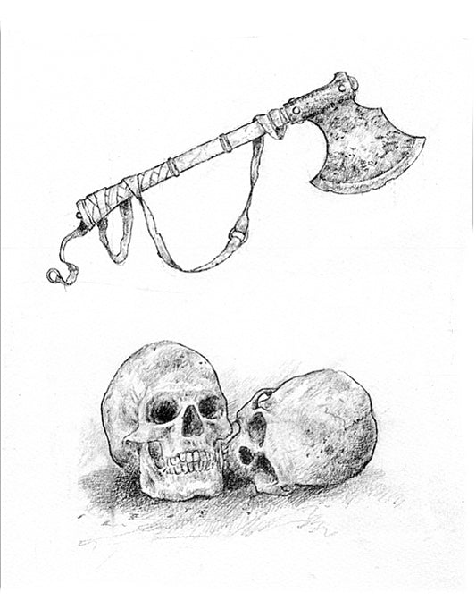 Axe and Skulls